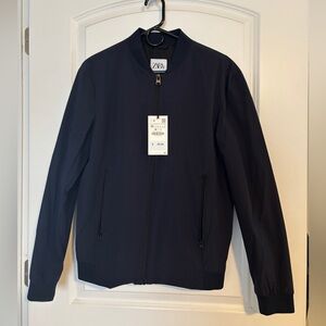 Zara Men's Navy Bomber Lightweight (Unpadded) Jacket, NWT, Size M